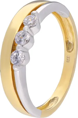 trendor 68464 Damenring 333 Gold Bicolor Zirkonia-Ring 1