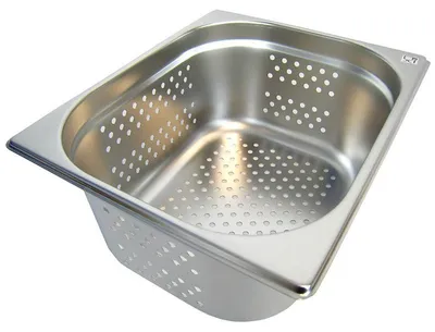 Produktbild von GN 1/2 Gastronormbehälter GN-Behälter Edelstahl 9,5 Liter Tiefe 150mm ***GELOCHT***