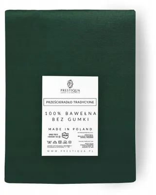 Produktbild von Prestiqua Bettlaken ohne Gummizug 220x200 Baumwolle Polnisch