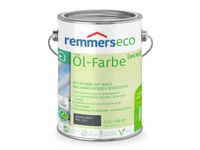 Produktbild von Remmers Öl-Farbe [eco] basaltgrau (RAL 7012) 2,5 l, Holzlack