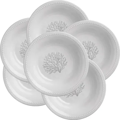 Produktbild von tiefer Teller, Suppenteller, Melamin - Harmony Coral 6er Set