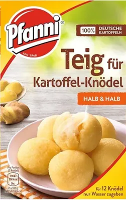Obrázek produktu pro Pfanni bramborové knedlíky půl na půl klasické 12 knedlíků 400g