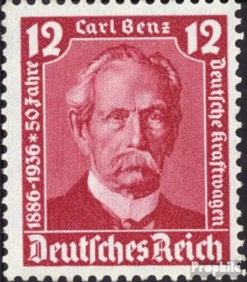 Produktbild von Briefmarken Deutsches Reich 1936 Mi 605 postfrisch 50 Jahre Automobil