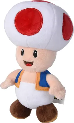 Immagine prodotto di Peluche Super Mario Toad, dimensioni 20 cm, materiale morbido