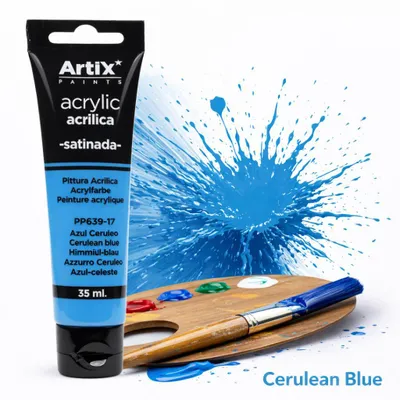 Obrázek produktu pro Akrylová barva CERULEAN BLUE Artix PP639-17, 35 ml