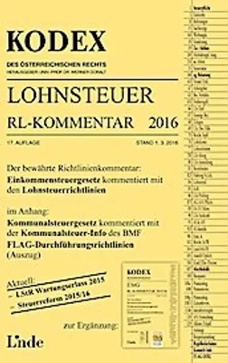 Produktbild von KODEX Lohnsteuer Richtlinien-Kommentar 2016 (f. Österreich)