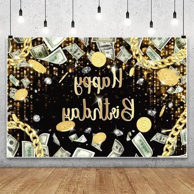 Produktbild von Famanu Fotografie Hintergrund 7x5ft Goldene Münzen Diamant - Casino Thema Geburtstag
