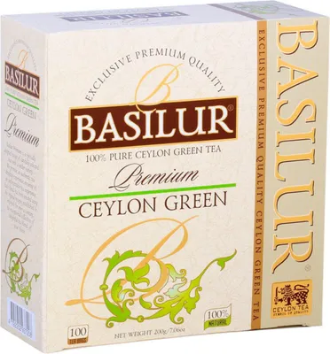 Produktbild von BASILUR Premium Ceylon grünes Nepřebal 100 × 2 g