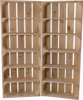 Produktbild von 7x Schmaler Beistelltisch aus Holz mit Potenzial für ein kreative Veränderungen, naturfarben, mit 3 Fächern, neu, 40,5x16x50cm