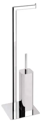 Produktbild von Ständer mit Toilettenpapierhalter und WC-Bürste Metall
