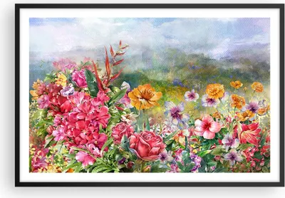 Produktbild von Gerahmtes Poster - Schwarzer Rahmen - blume sommer natur - 91,5x61 cm - Wand Bild - Wanddeko - Wandbilder - Kunstposter - Wandposter - Bilderrahmen - Bilder - Kunstdruck - Wandbild - P2BAA91x61-3843