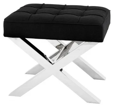 Produktbild von Casa Padrino Luxus Sitz Hocker 59 x 45,5 x H. 50,5 cm - Designer Hotel Hocker
