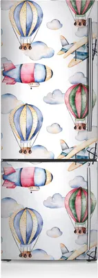 Produktbild von Magnetfolie Magnete Küche Kühlschrank Dekoration 60x205 cm - Ballons und Luftschiffe.