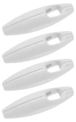 4 Rollladen-Kettengewichte, 26 g, weiß, 74x28x19 mm