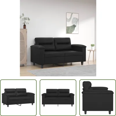 Immagine prodotto di The Living Store Divano a 2 posti nero 120 cm in Pelle finta