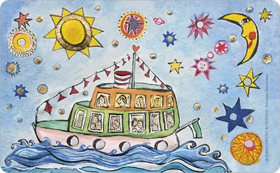 Produktbild von Frühstücksbrettchen, Das kleine Traumschiff,  Frühstücksbrett Schneidebrettchen Vesperbrett Bretter Schiff