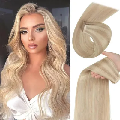 Produktbild von Tape Extensions Echthaar 20 Stück 40cm 40g Aschblond/Bleichblond