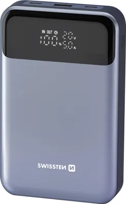 Produktbild von SWISSTEN Power Bank 20.000 mAh 100 W Power Delivery für Notebooks Blau 22013932