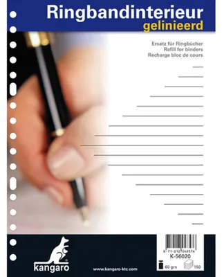 Produktbild von Kangaro-Ringbuch innen, A5, 17r, liniert