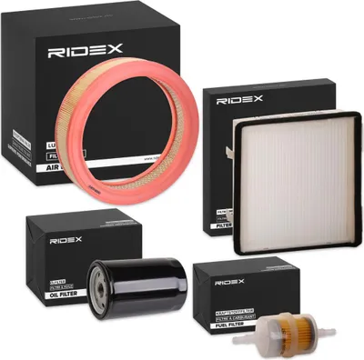 Produktbild von RIDEX Filterset Inspektionspaket Filtersatz für VW GOLF II (19E, 1G1) GOLF I Cabriolet (155) GOLF I (17) Jetta II (19E, 1G2, 165)