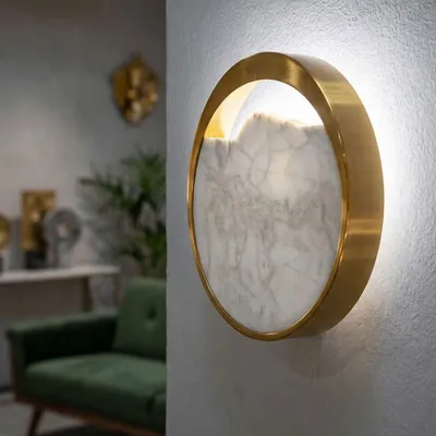 Obrázok produktu pre Nástenná lampa zo zlatého kovu 24x6x24 cm