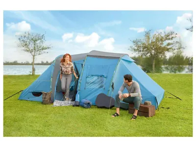Produktbild von Großraumzelt Familienzelt Zelt Ferienzelt Campingzelt 4 Personen 2 x Räume NEU