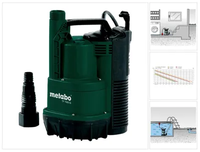 Immagine prodotto di Metabo TP 7500 SI Pompa sommersa per acque chiare ( 0250750013 ) 300 Watt portata 7500 l/h