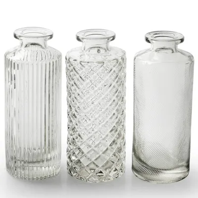 Produktbild von 6 x Vase Glasvase - Tischvase - Blumenvase - Dekovase H 13,5 cm