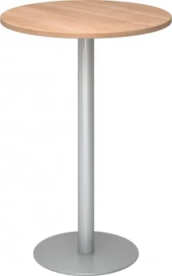 Produktbild von BISTRO H80R S - System Konferenztisch Nussbaum Silber Ø 80