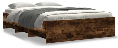 Immagine prodotto di vidaXL Struttura letto senza materasso rovere affumicato 140x200 cm materiale a base di legno