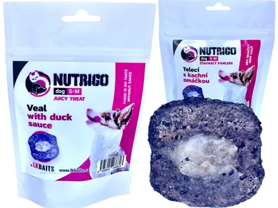 Obrázek produktu pro NUTRIGO Telecí s kachní omáčkou, S-M, 150g