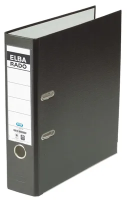 Image de Elba 100022617 Classeur rado brillant - acrylate/papier, A4, 80 mm, noir