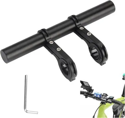 Image de Rallonge de guidon en aluminium pour vélo, 30 cm - Rallonge de poignée pour guidon de vélo