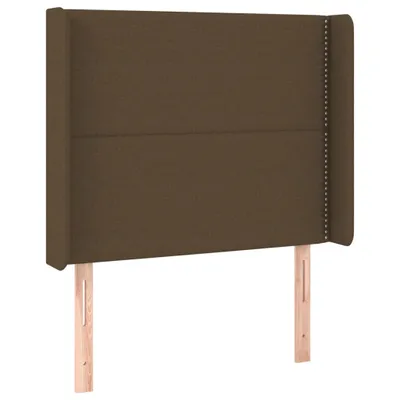 Produktbild von Kopfteil mit Ohren Dunkelbraun 103x16x118/128 cm Stoff