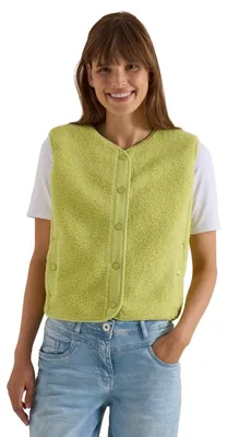 Produktbild von Cecil Teddy-Weste mit Softshelldetails citrin green XS