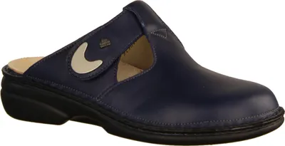 Produktbild von Finn Comfort Belem, Damenpantolette, Bequem, Atlantic, Leder, NEU - Damenschuhe Pantolette / Zehentrenner, Blau, leder (nube)