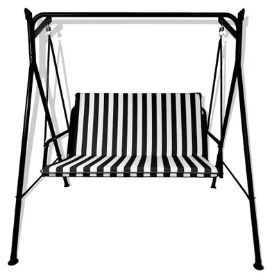 Produktbild von Sitzkissen für 2-, 3- und 4-Sitzer (schwarz-weiß, 3-Sitzer, 135 x 55 cm)