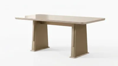 Immagine prodotto di Tavolo da pranzo beige, stile moderno, elegante, armonioso, minimalista, raffinato