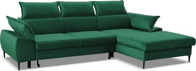 Produktbild von FurMeb24 - Ecksofa PARIS  - RECHTE SEITE , Sofa mit  Bettk€sten und Schlaffunktion - MAGIC VELVET 2225