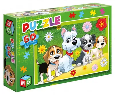 Zdjęcie produktu dla Pieski / Kwiatki puzzle 60 01874
