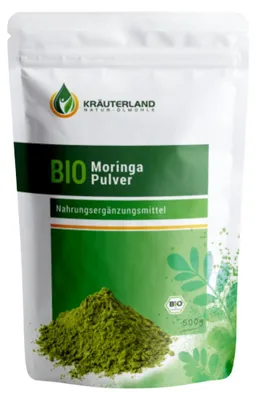 Produktbild von Kräuterland Moringa Pulver 500g aus biologischem Anbau