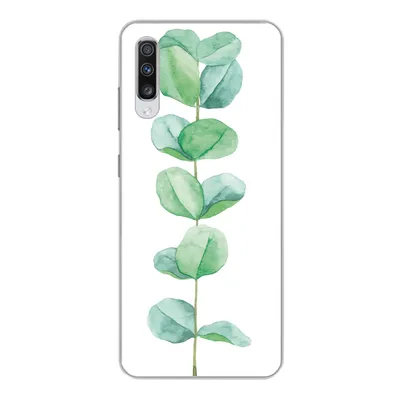Produktbild von MuchoWow® Handyhülle Schutzhülle Hülle für Samsung Galaxy A70 Aquarell - Eukalyptus - Pflanze Silikon Softcase Handy Hülle - Schutzhaube