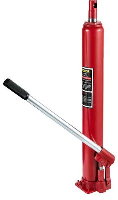 Produktbild von VEVOR Hydraulischer Langhebeljack, 4 Tonnen Motorheberzylinder mit Einzelkolbenpumpe und flachem Fuß, Hydraulikzylinder für Motorheber, hydraulische Garagen-/Werkstattkräne, mechanisch, Landwirtschaft, Rot