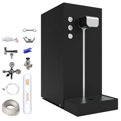 Produktbild von Wassersprudler Sprudelwassergerät Tafelwasseranlage Flux Slim Plus in schwarz