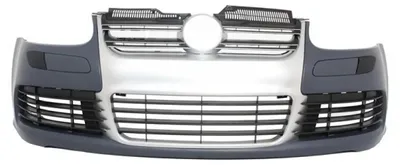 Imagen del producto de Paragolpes para VW Golf V 5 (2003-2007), Jetta Mk5, estilo R32. Rejilla de aluminio cepillado.