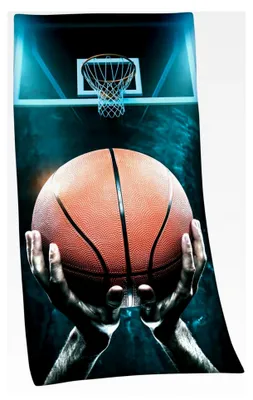 Produktbild von Basketball Velourstuch, 75 x 150 cm, 100% Baumwolle/Velours