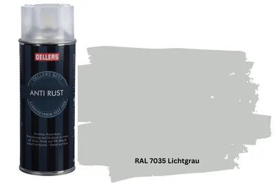 Produktbild von OELLERS AntiRust 3in1, 400ml, RAL 7035 Lichtgrau, Metallschutzlack, Rostschutzlack, Grundierung und Deckanstrich, Schutzschicht für alle Metallarten