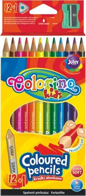 Obrázek produktu pro Pastelky trojhranné s ořezávátkem 12 barev