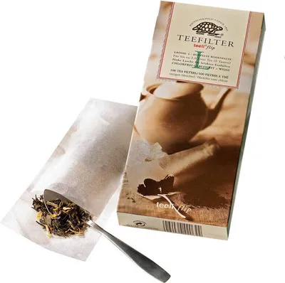 Produktbild von Teefilter flip L 100 Stück für bis zu 2l, ohne Filterhalter, mit hochgezogener Lasche