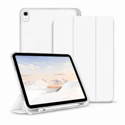 Produktbild von Hülle für iPad Air 13 Zoll M4 2026, M3 2025 & M2 2024 – Klapphülle mit transparenter Rückseite, Stifthalter, Standfunktion & Stoßschutz